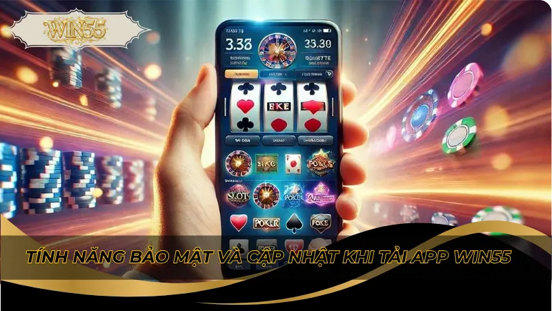 Tính năng bảo mật và cập nhật khi tải app Win55
